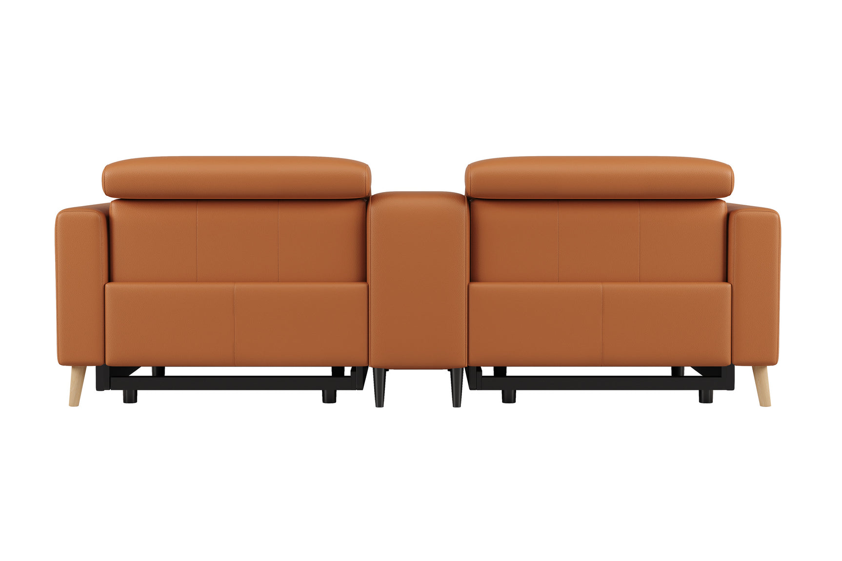 Elodie Leather Dual Recliner Lounge with Console