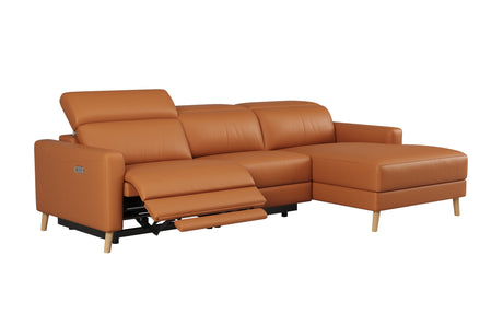 Elodie Leather Recliner Sectional Lounge