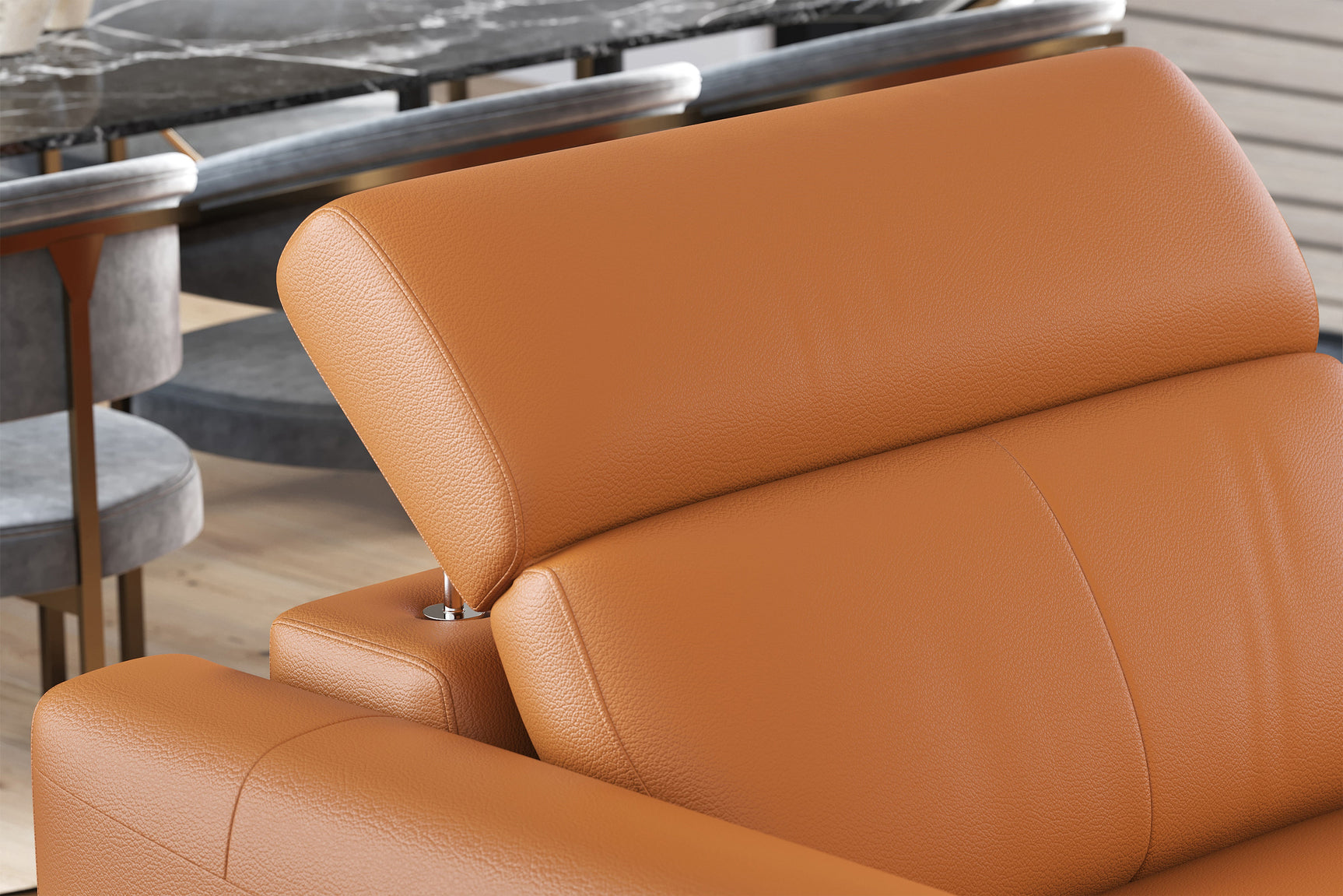 Elodie Leather Dual Recliner Lounge