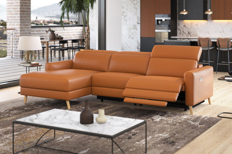 Elodie Leather Recliner Sectional Lounge