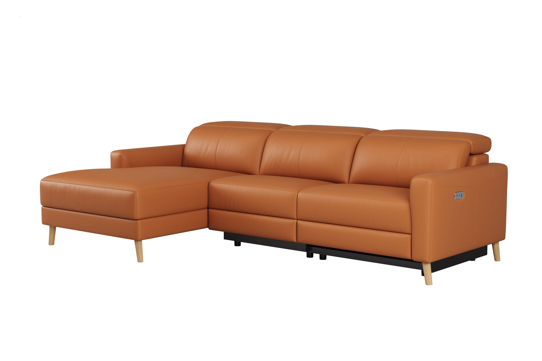 Elodie Leather Recliner Sectional Lounge