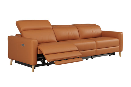 Elodie Leather Dual Recliner Lounge