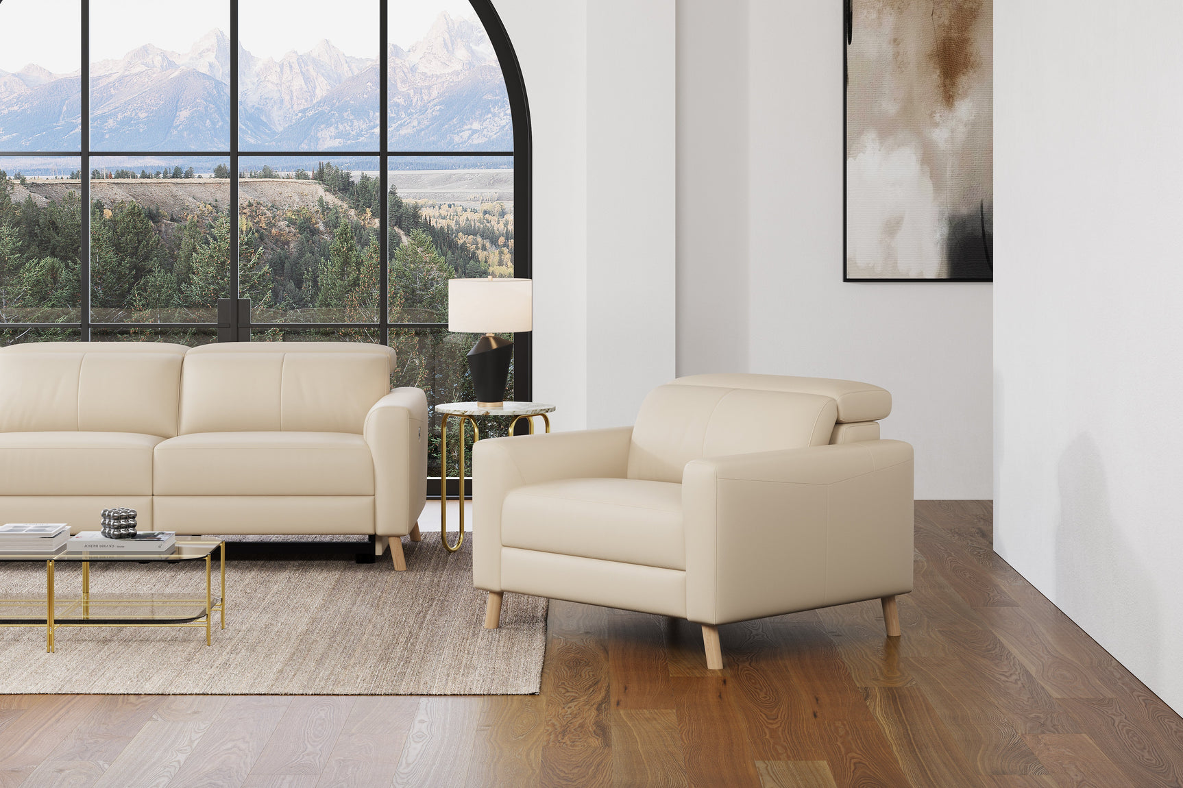 Elodie Leather Accent Chair