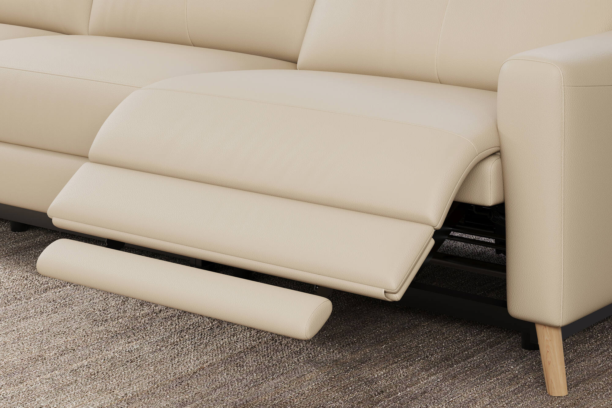 Elodie Leather Dual Recliner Lounge with Console