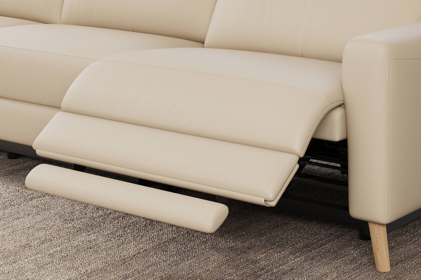 Elodie Leather Dual Recliner Lounge with Console