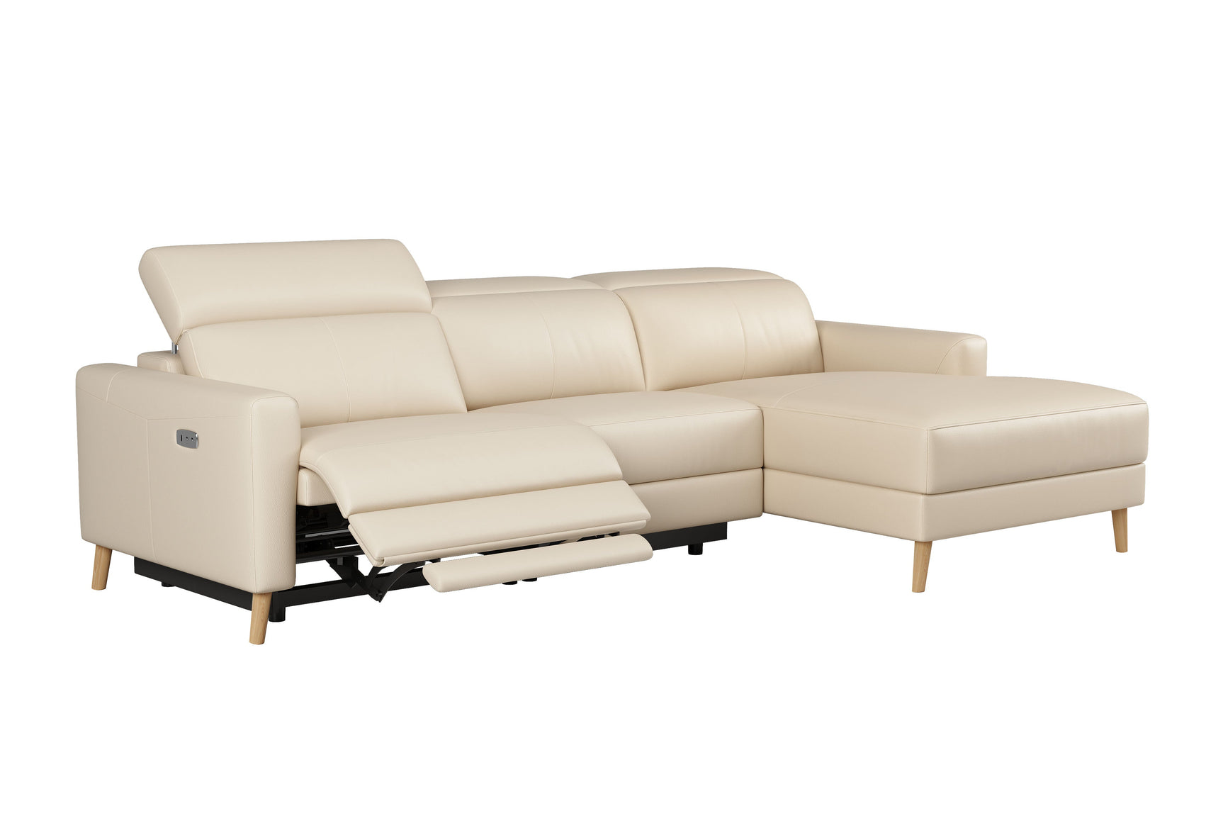 Elodie Leather Recliner Sectional Lounge