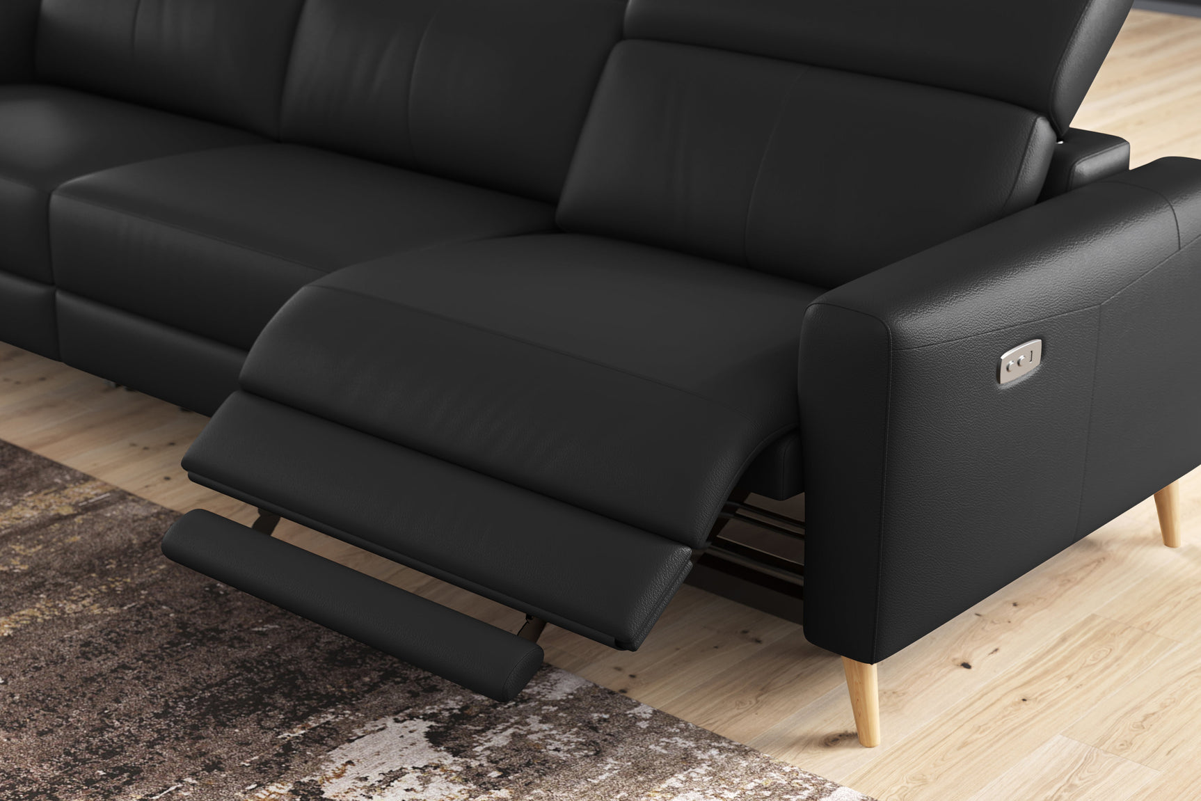 Elodie Leather Recliner Sectional Lounge