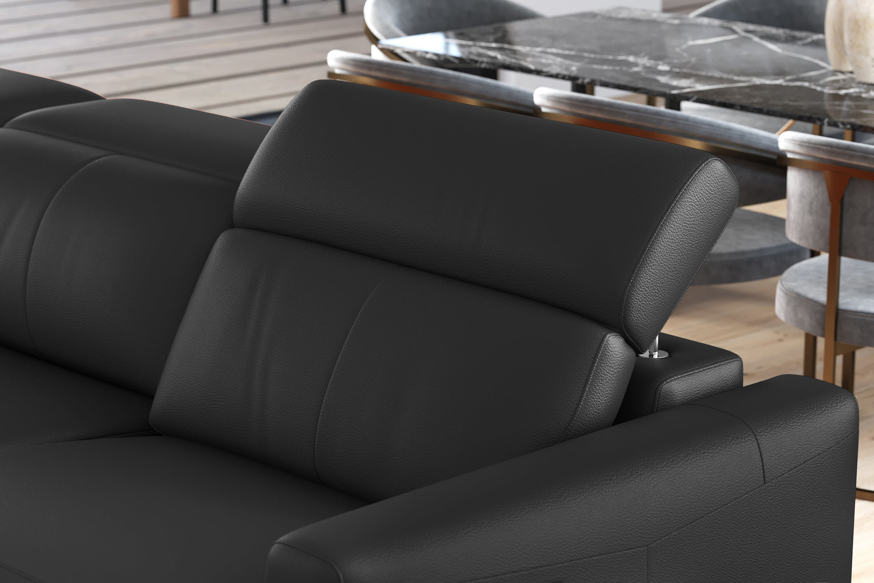 Elodie Leather Recliner Sectional Lounge