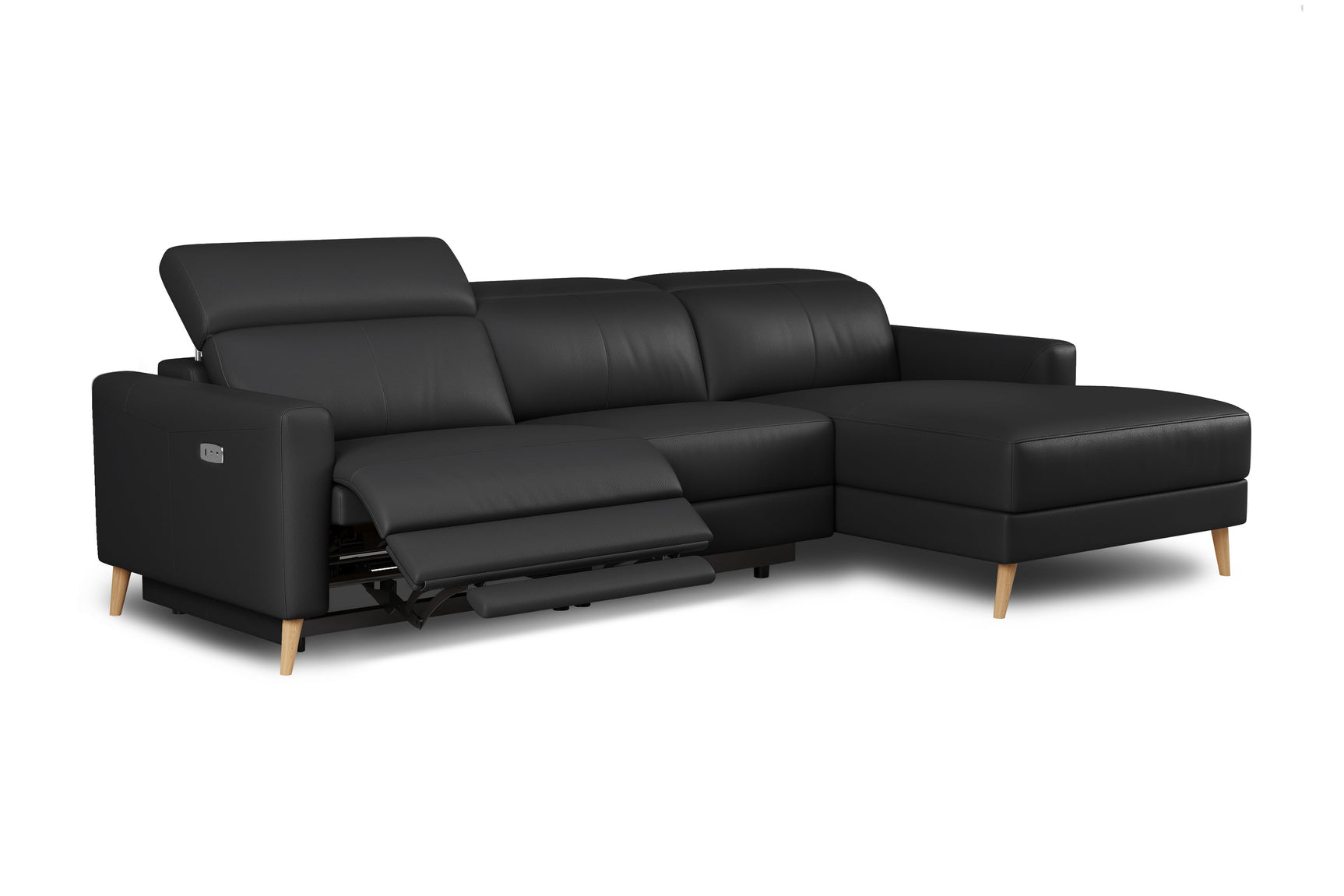 Elodie Leather Recliner Sectional Lounge
