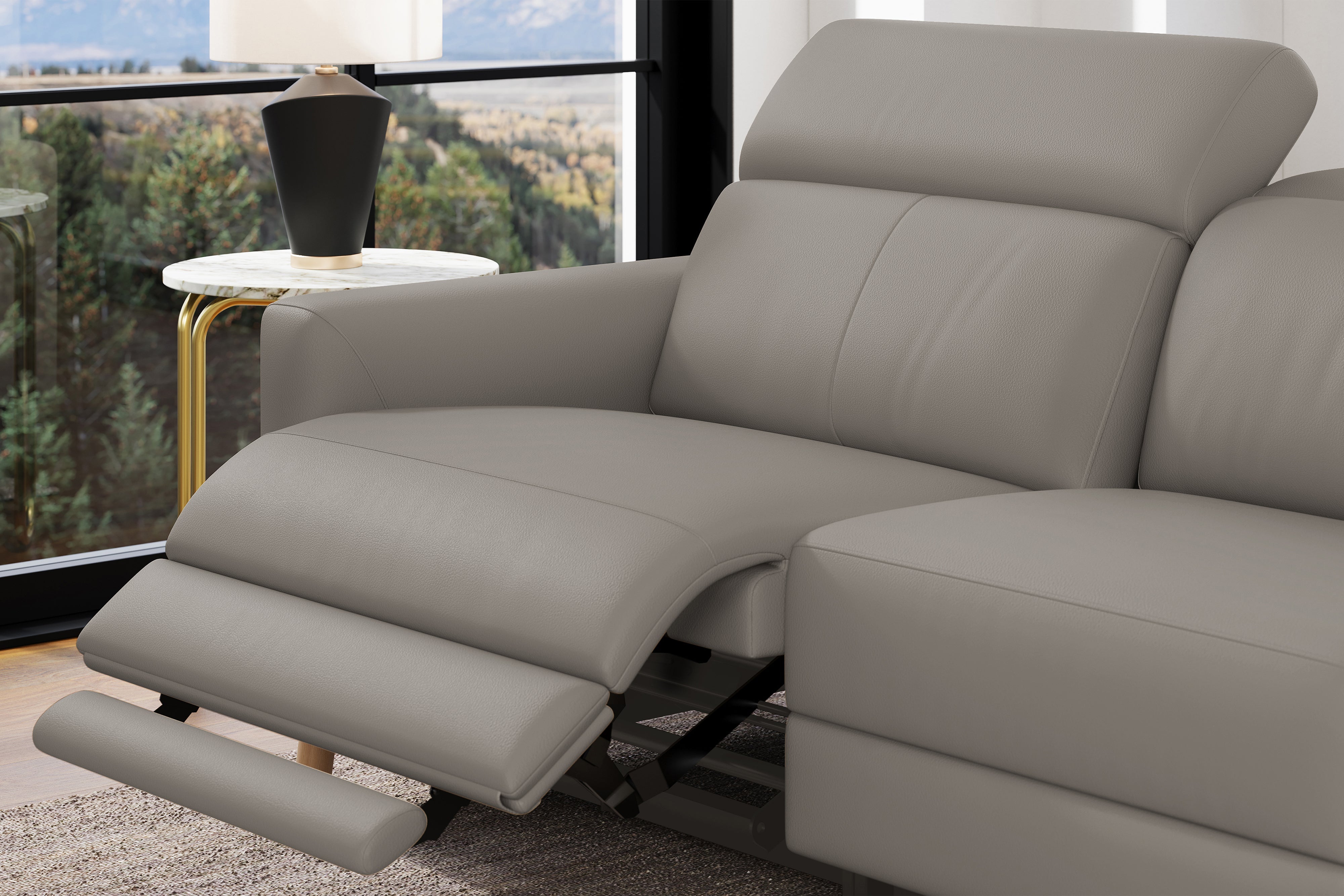 Elodie Leather Dual Recliner Lounge