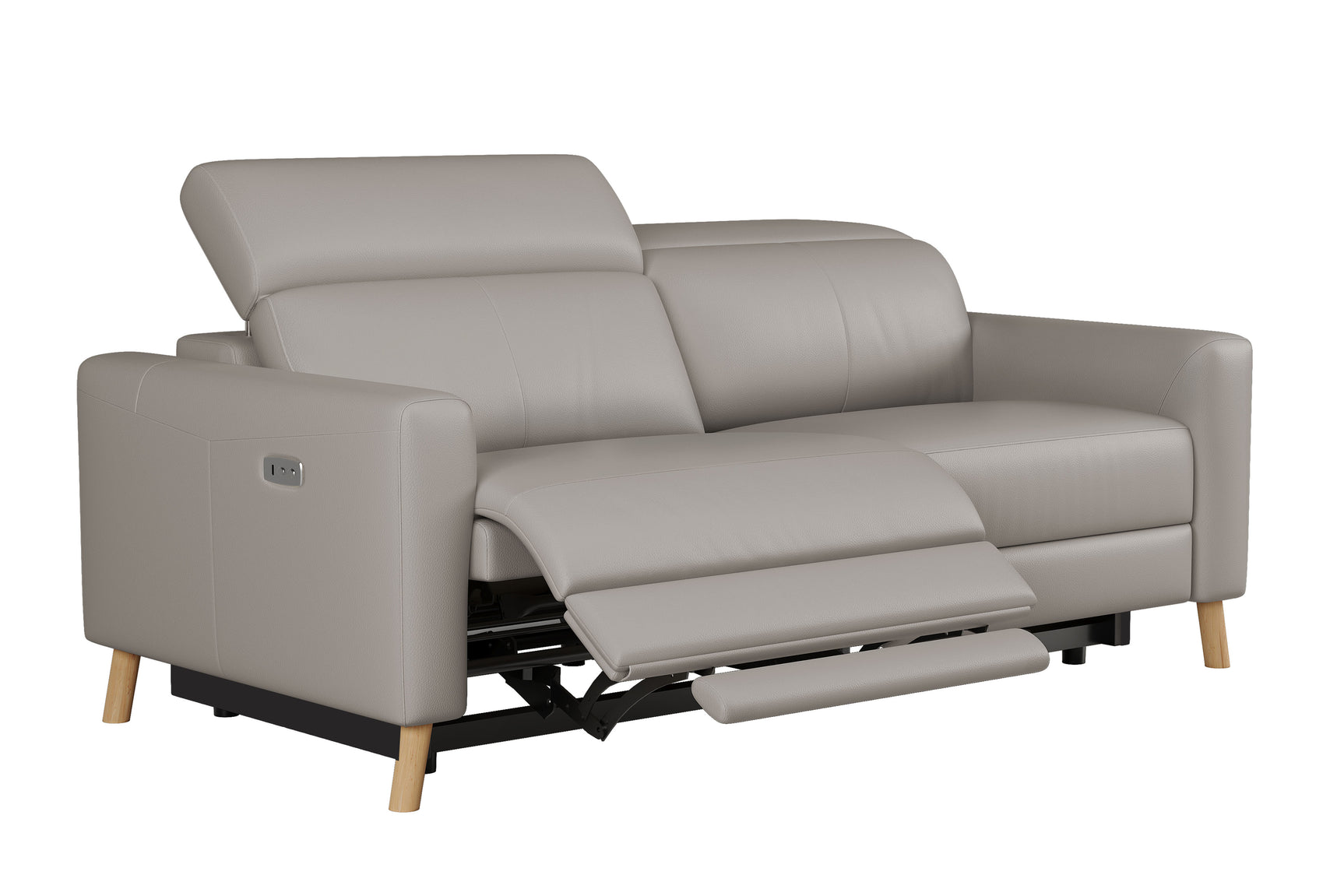 Elodie Leather Dual Recliner Lounge