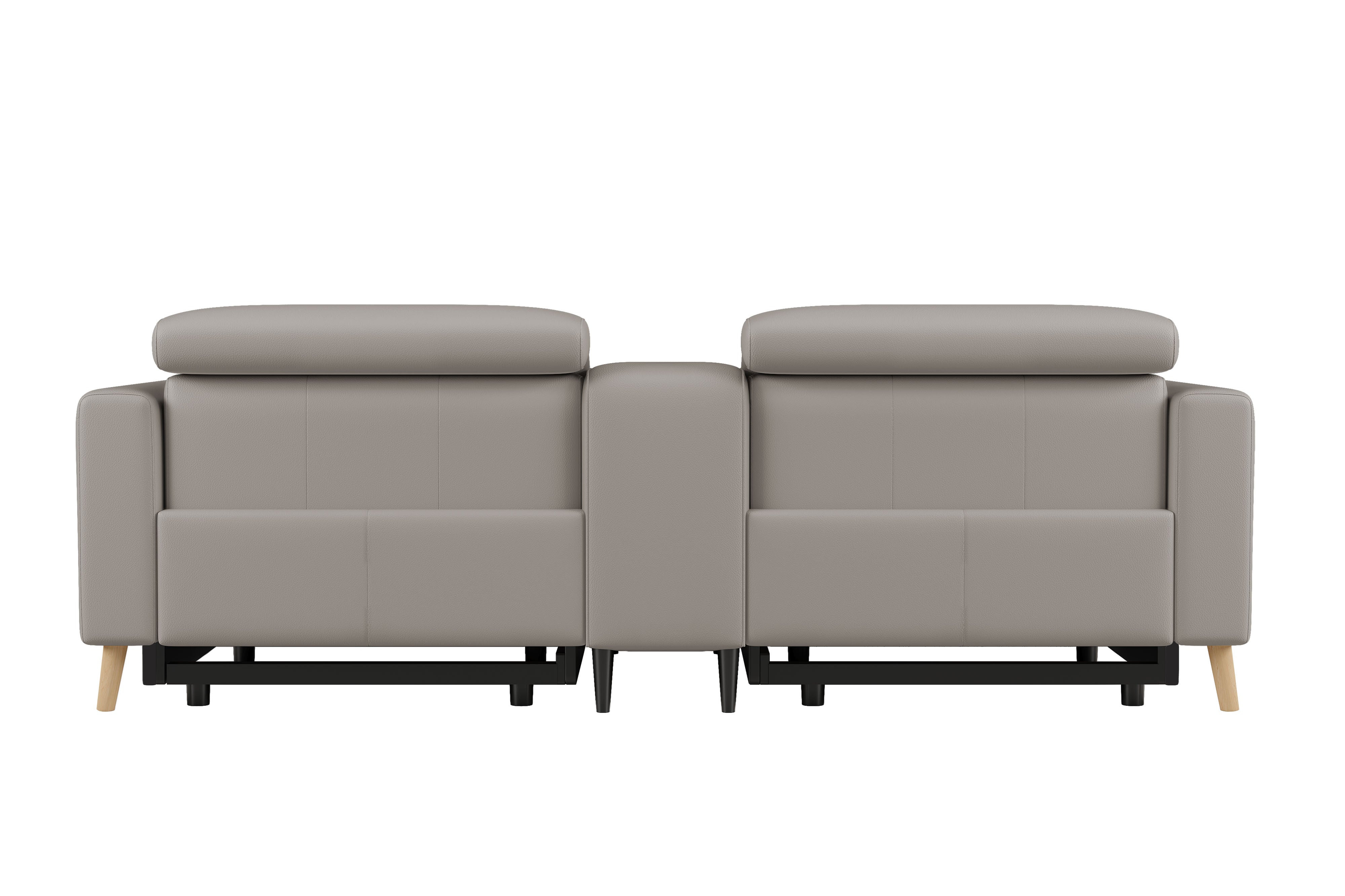 Elodie Leather Dual Recliner Lounge with Console