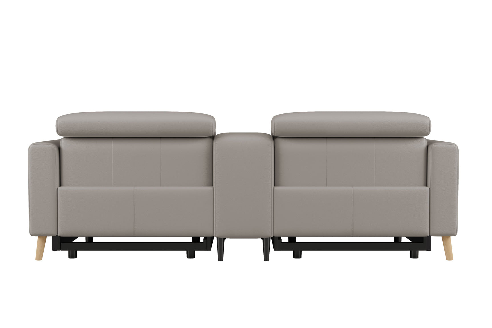 Elodie Leather Dual Recliner Lounge with Console