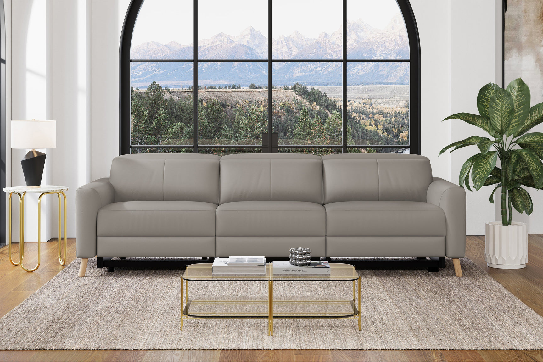 Elodie Leather Dual Recliner Lounge