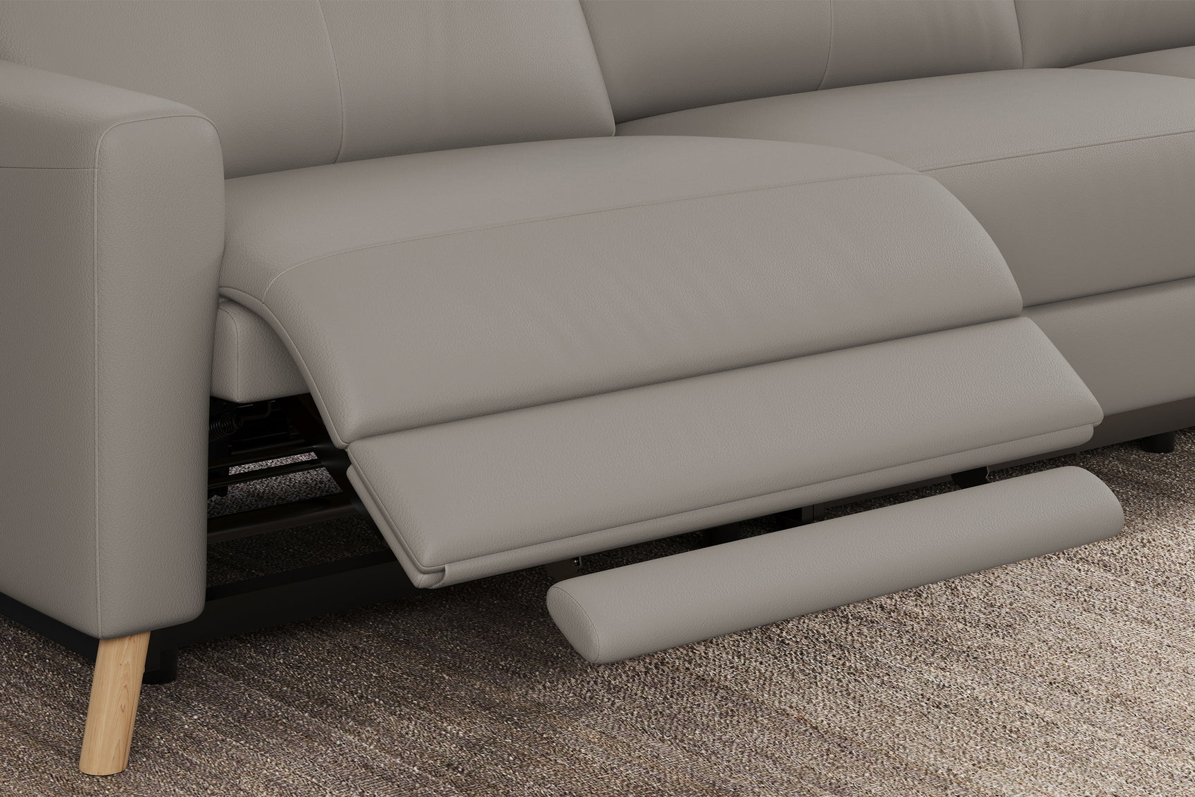 Elodie Leather Recliner Sectional Lounge