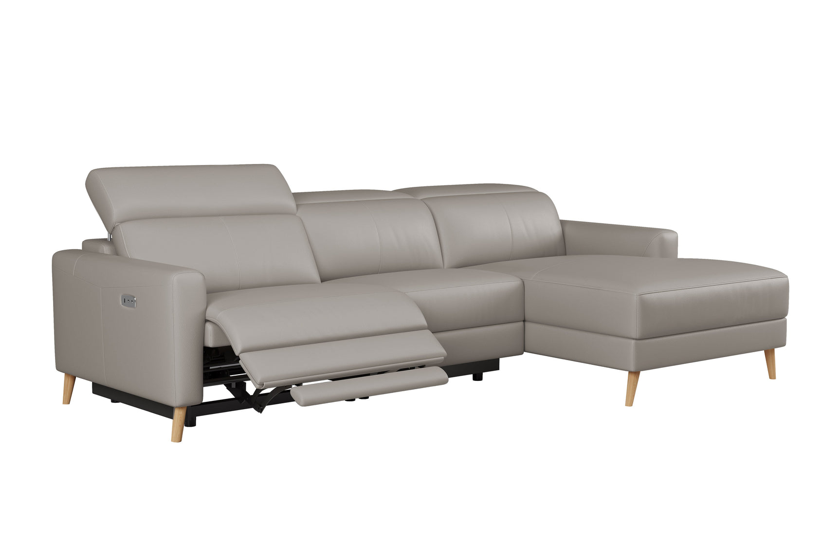 Elodie Leather Recliner Sectional Lounge