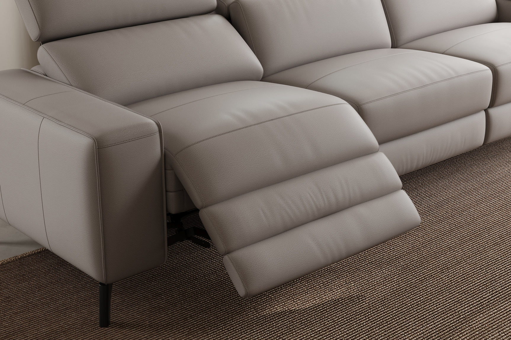 Esther Leather Corner Recliner Sectional Lounge