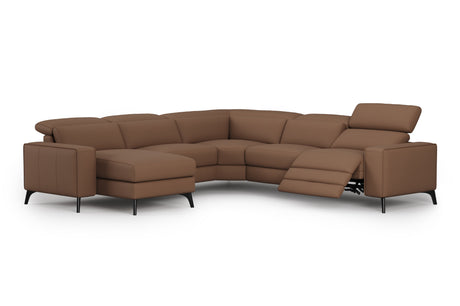 Esther Leather Corner Recliner Sectional Lounge
