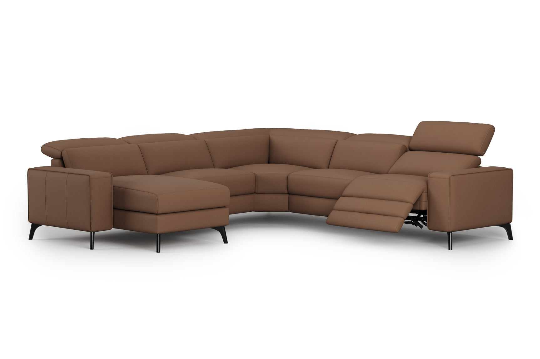 Esther Leather Corner Recliner Sectional Lounge