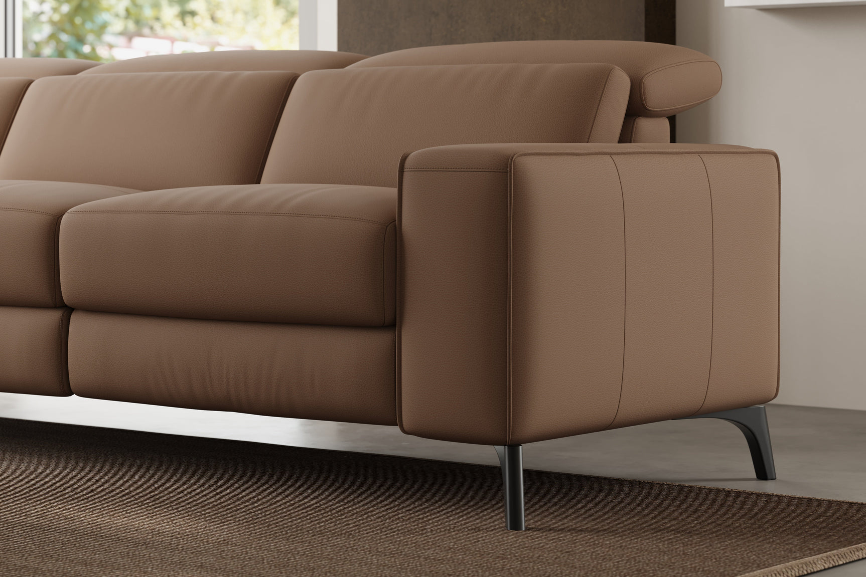 Esther Leather Corner Recliner Sectional Lounge