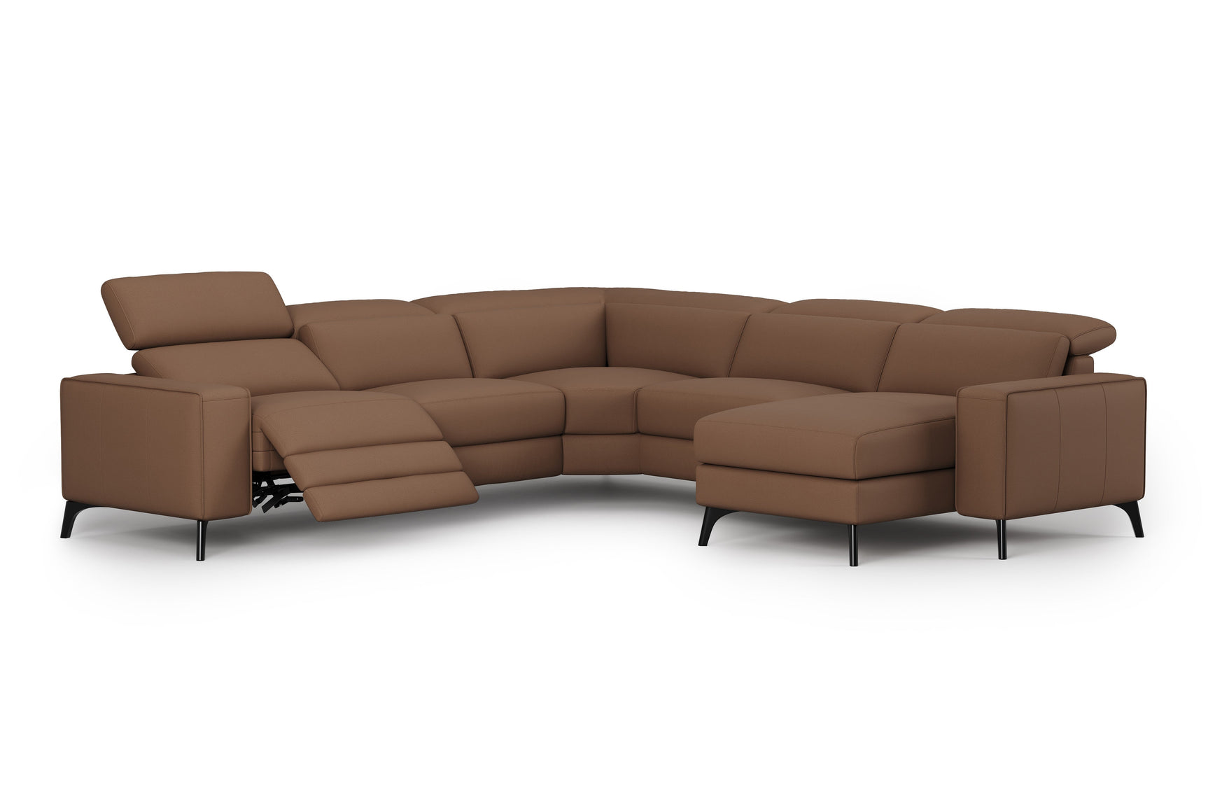 Esther Leather Corner Recliner Sectional Lounge