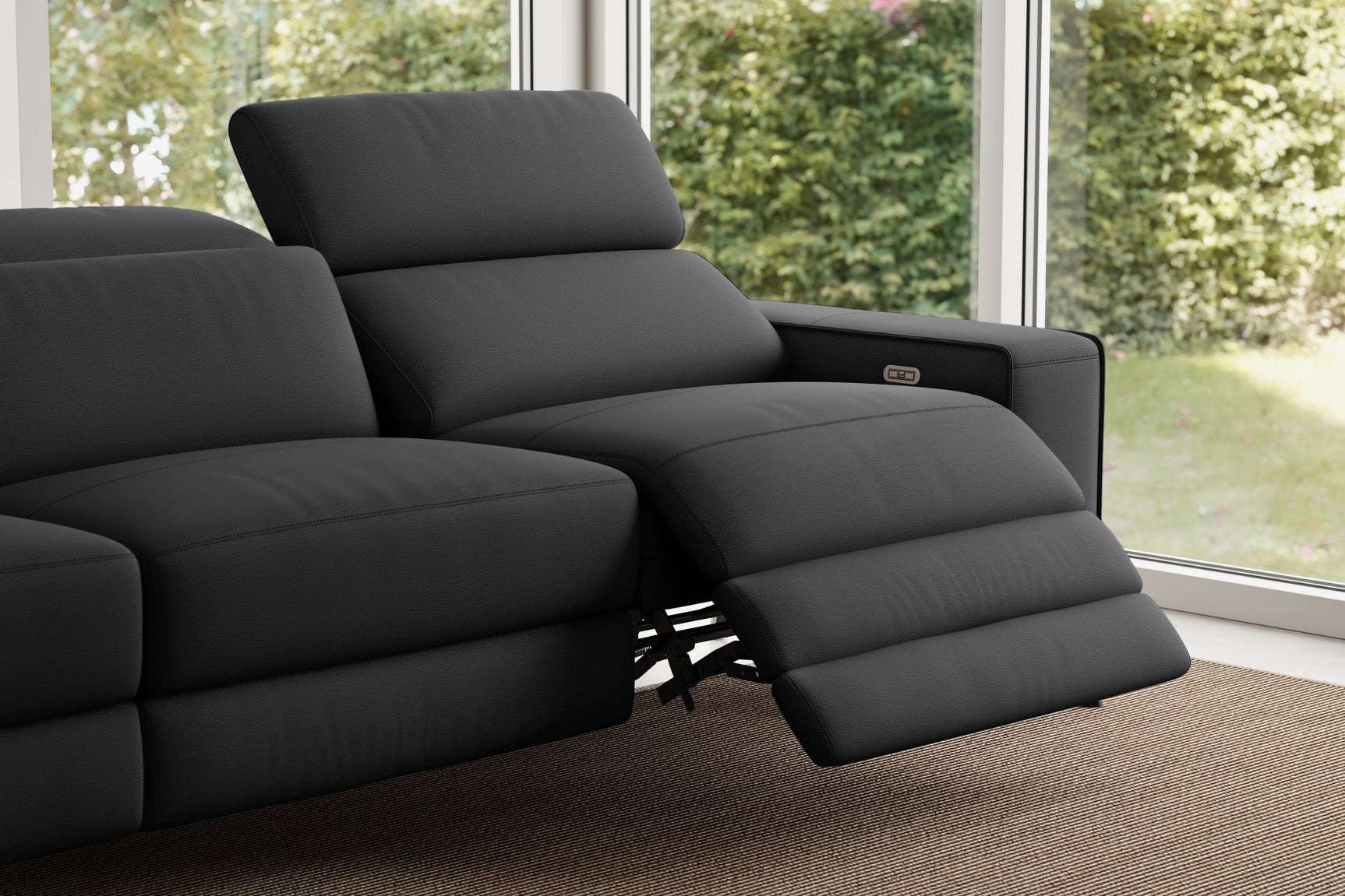 Esther Leather Corner Recliner Sectional Lounge