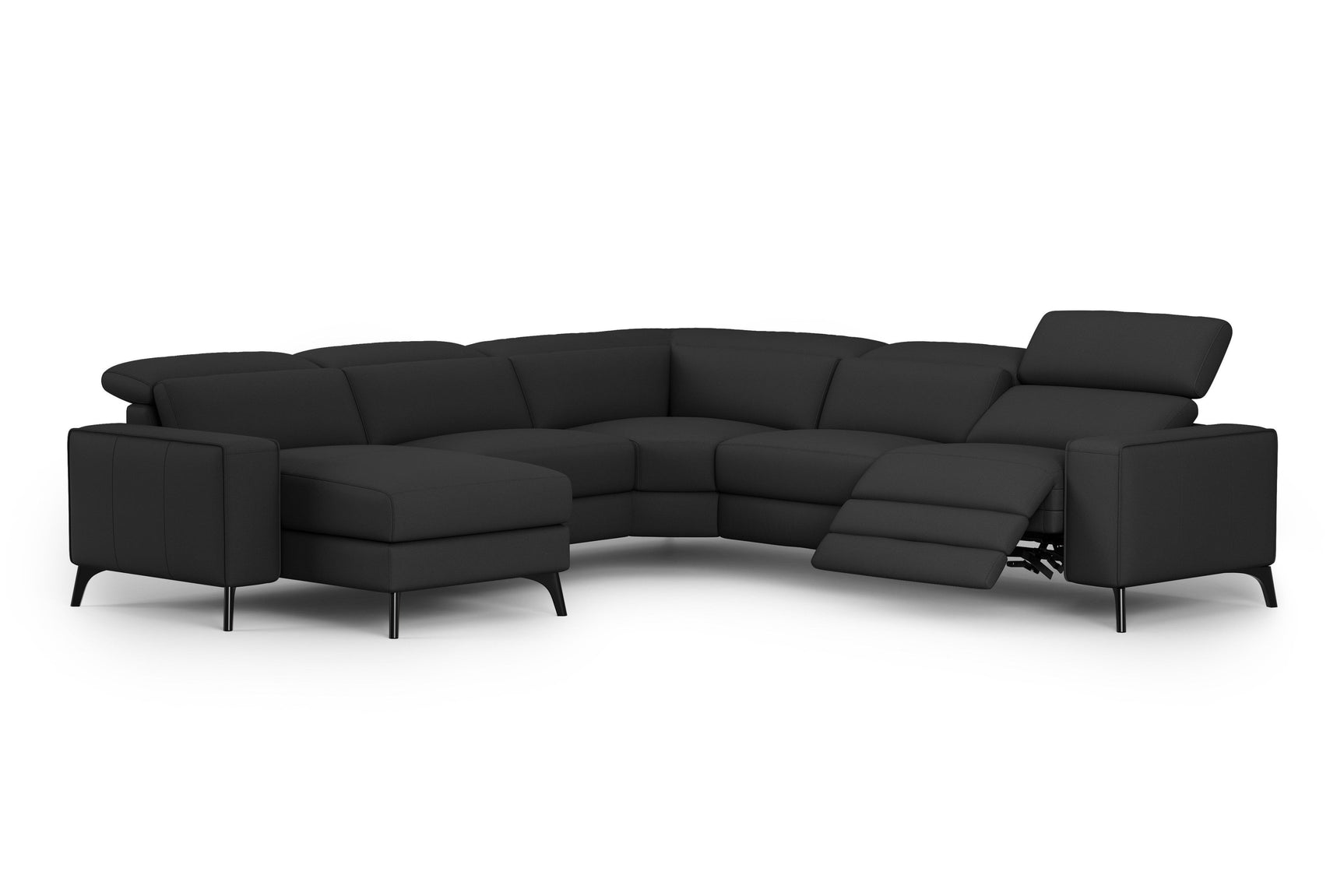 Esther Leather Corner Recliner Sectional Lounge