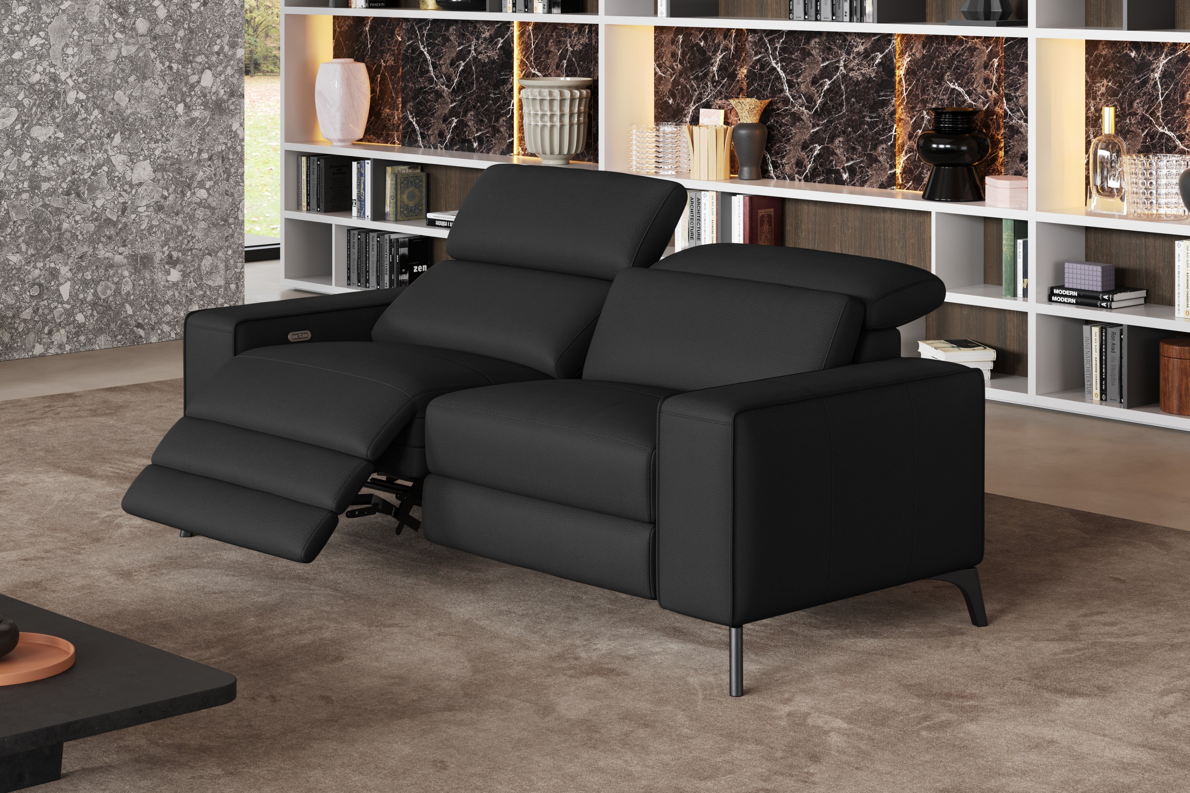 Esther Leather Dual Recliner Lounge