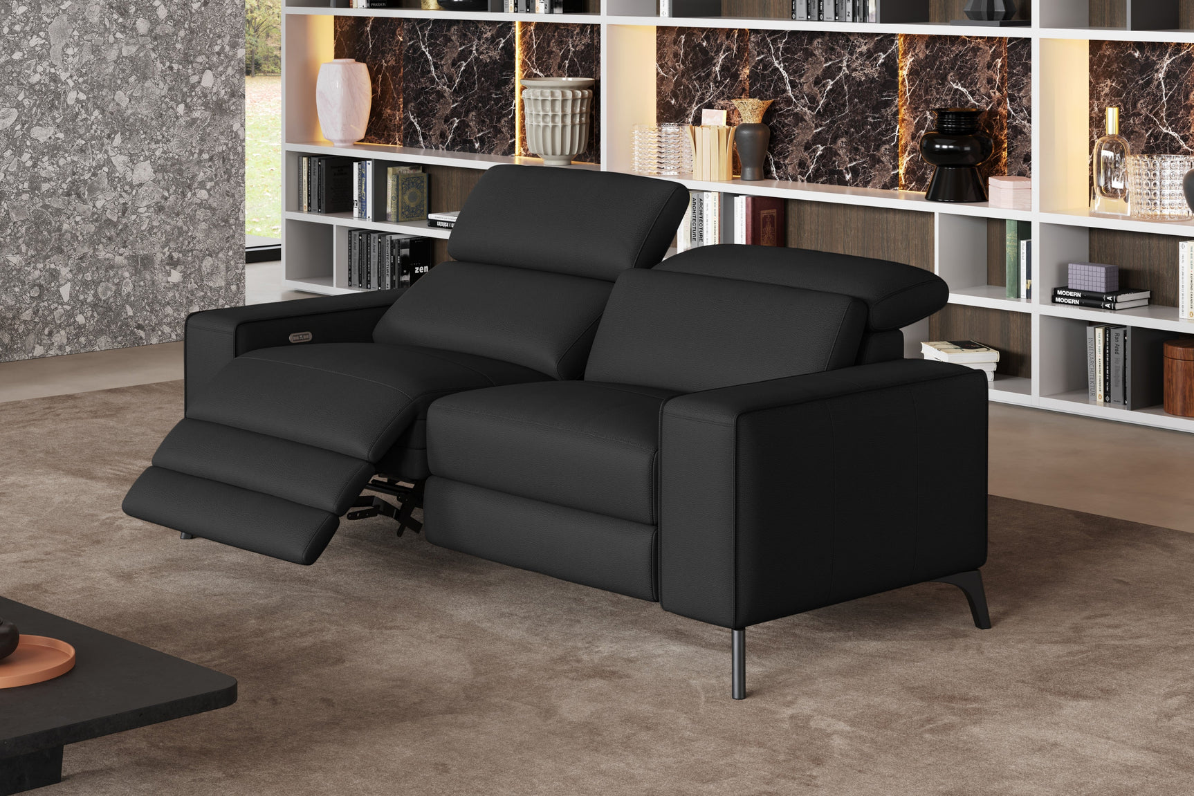 Esther Leather Dual Recliner Lounge