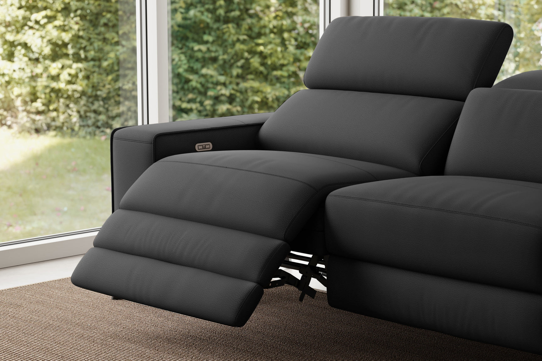 Esther Leather Dual Recliner Lounge