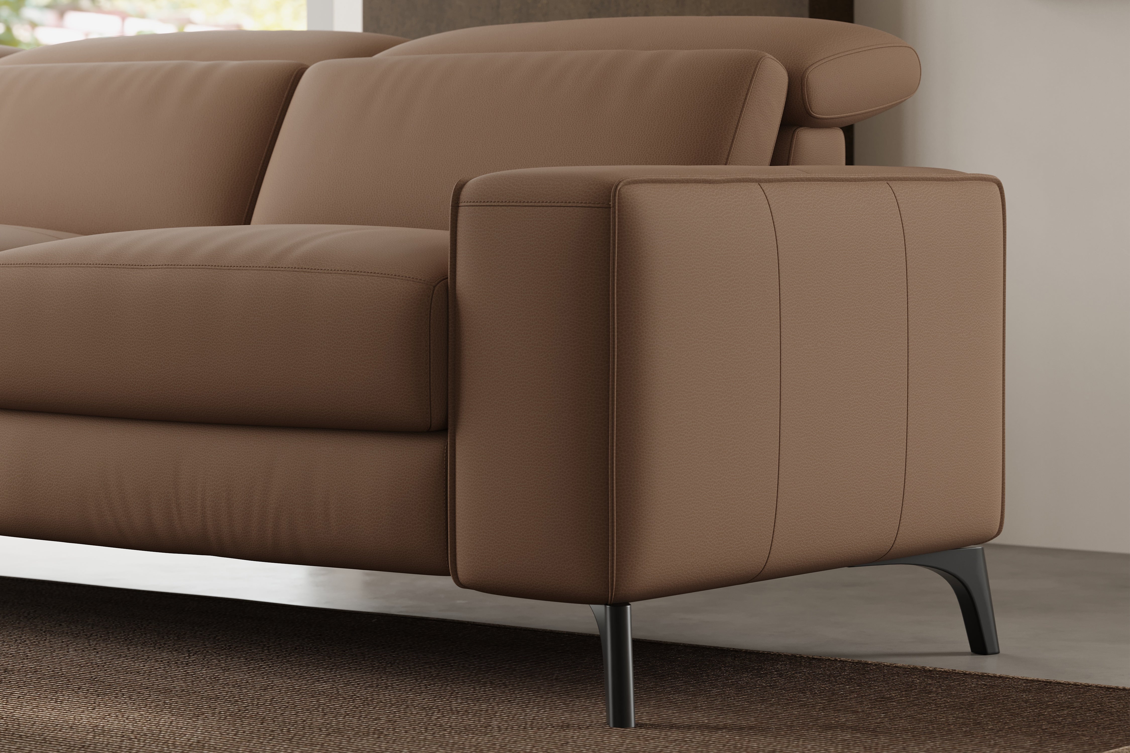 Esther Leather Dual Recliner Lounge