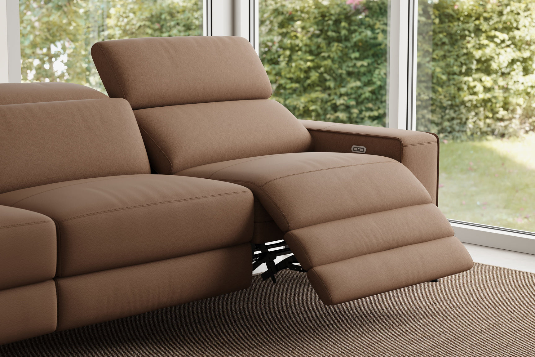 Esther Leather Recliner Sectional Lounge