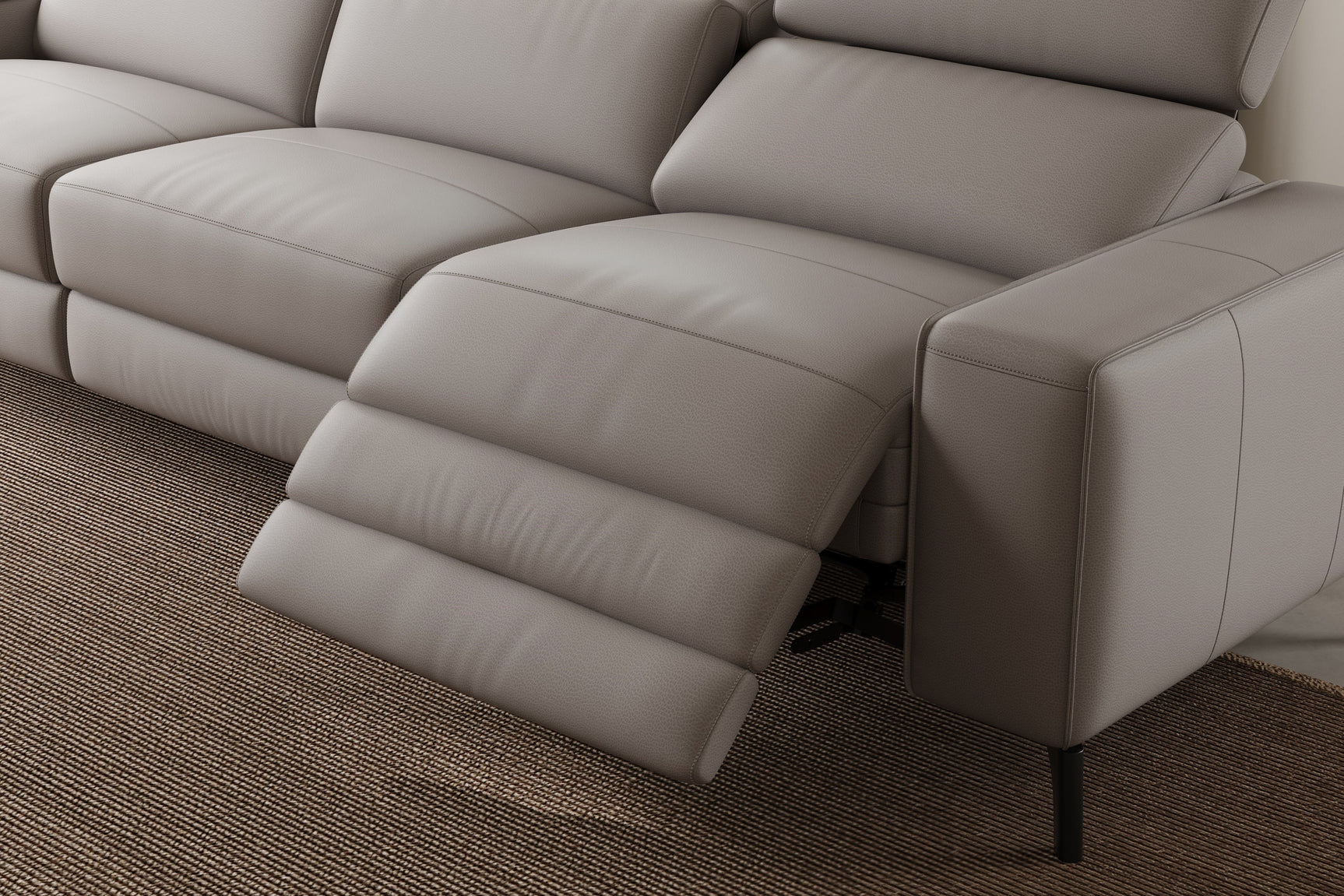 Esther Leather Recliner Sectional Lounge