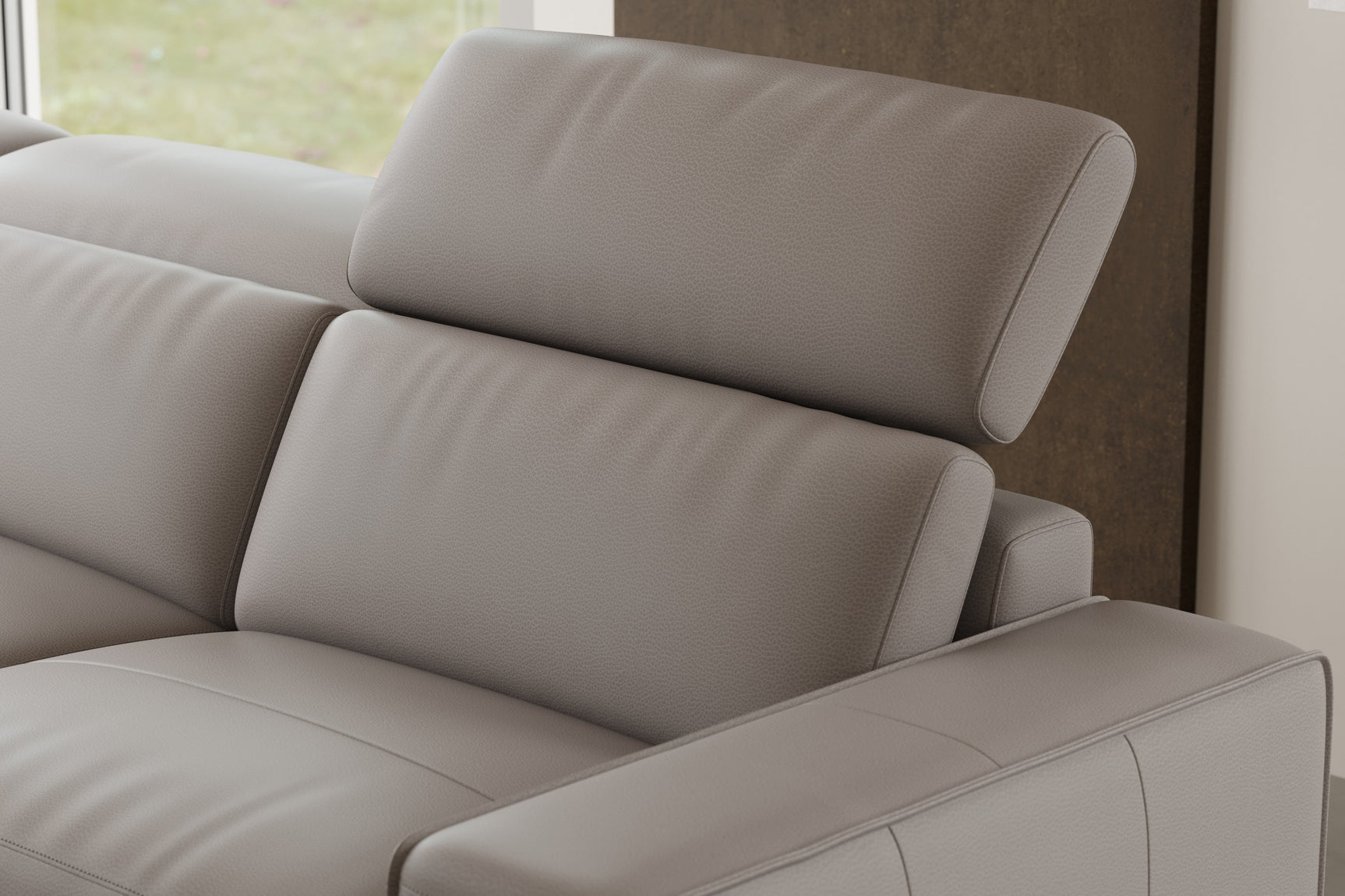 Esther Leather Recliner Sectional Lounge