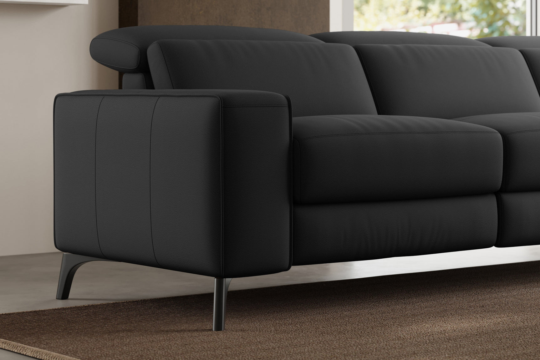 Esther Leather Recliner Sectional Lounge