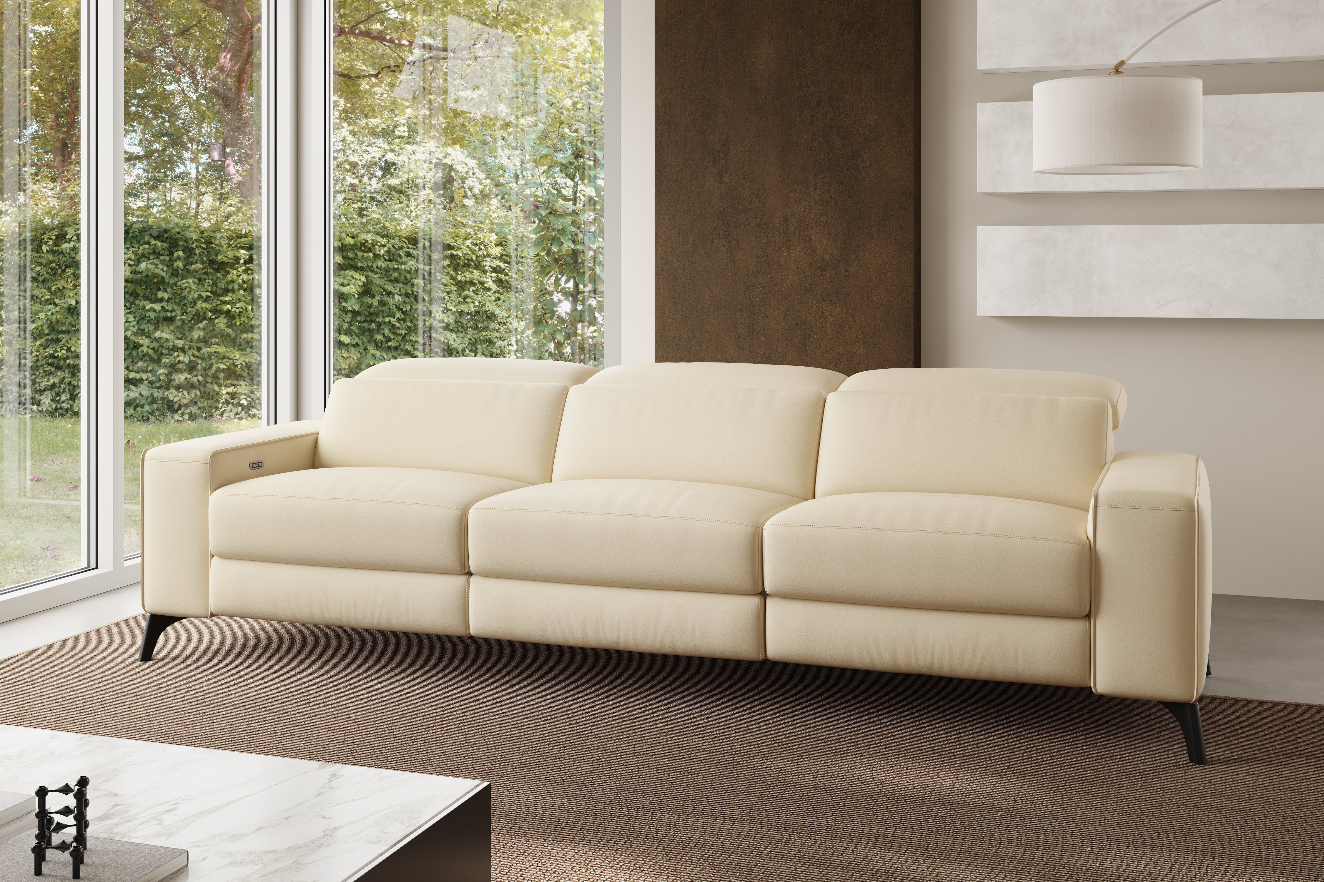 Esther Leather Dual Recliner Lounge