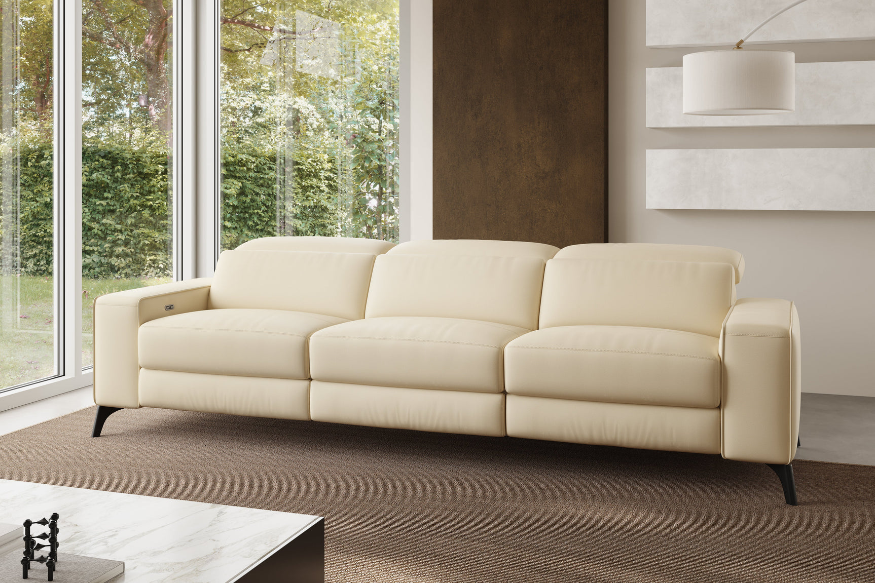 Esther Leather Dual Recliner Lounge