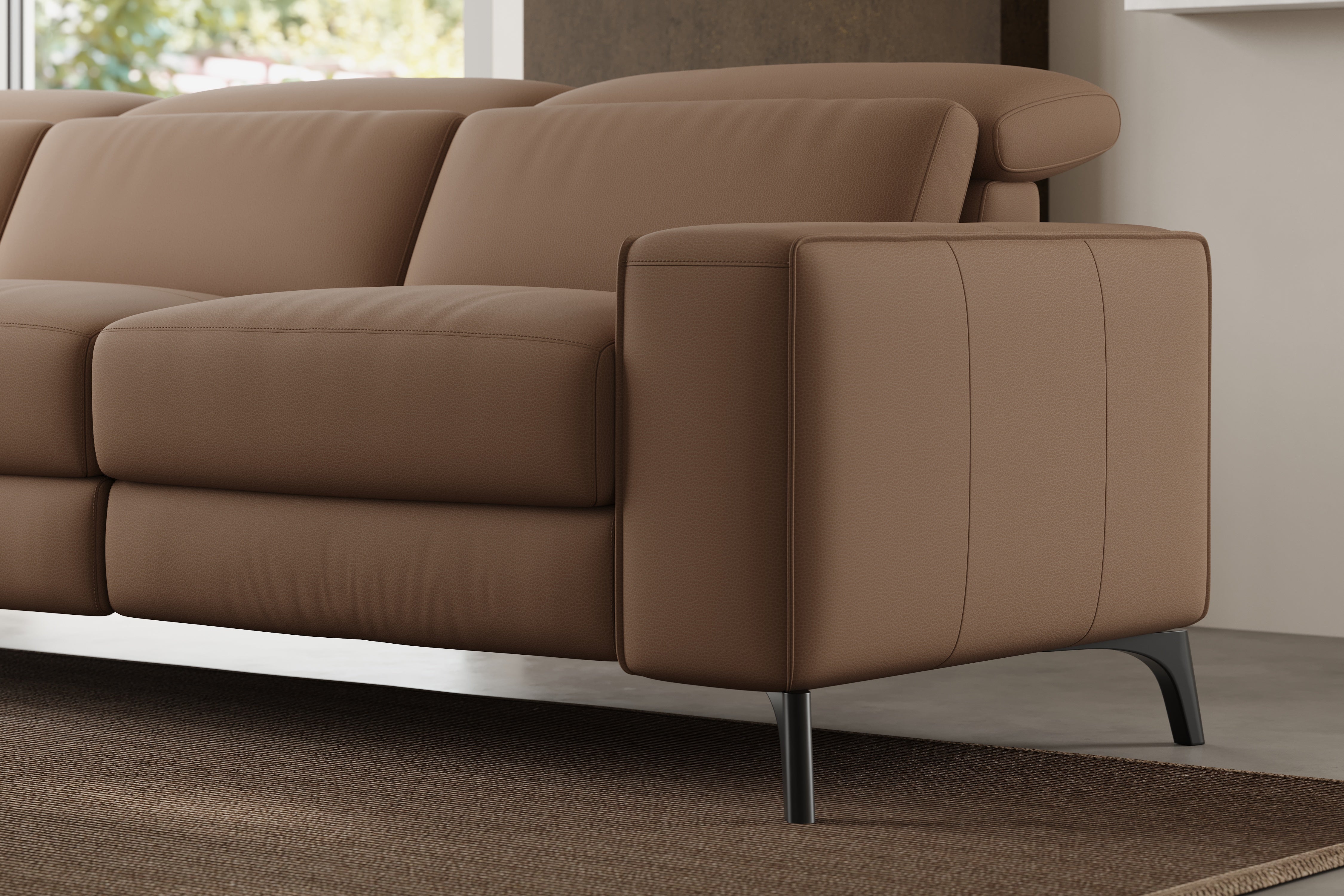 Esther Leather Dual Recliner Lounge