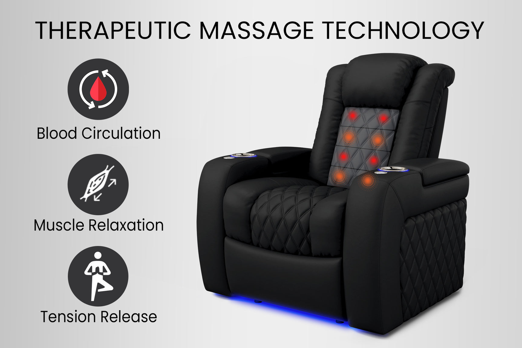 Tuscany Luxury Float™ Zero Gravity Heat & Massage Home Theater Lounge