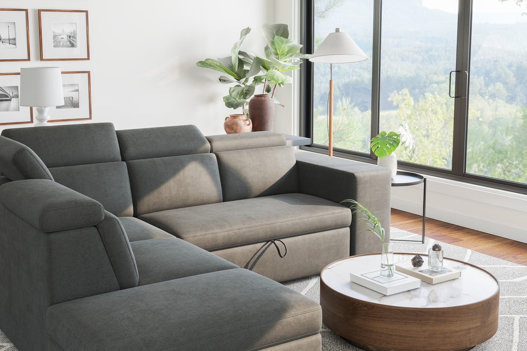 Finn Fabric Sectional Lounge Bed