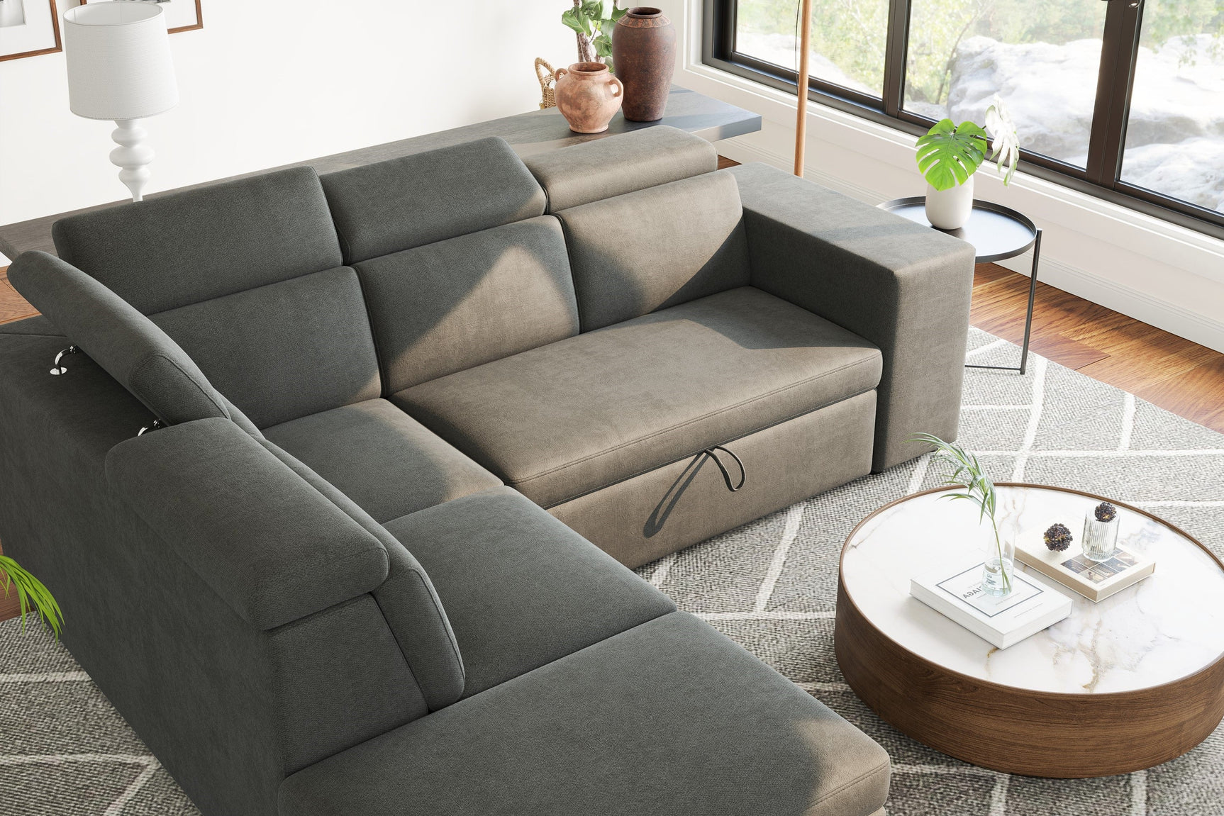 Finn Fabric Sectional Lounge Bed
