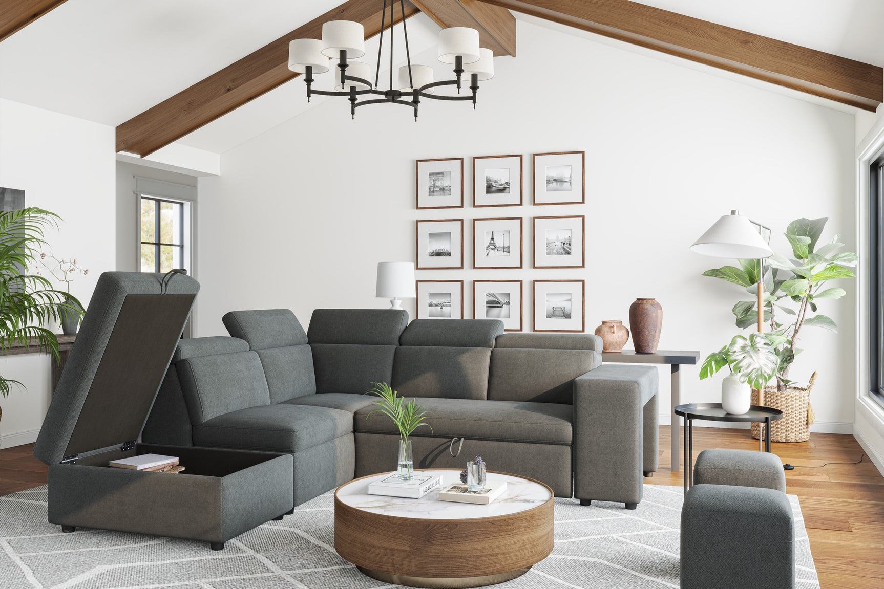 Finn Fabric Sectional Lounge Bed