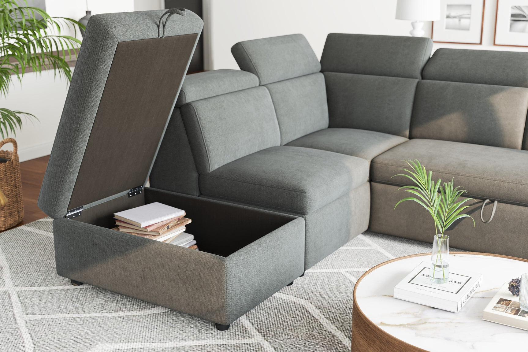 Finn Fabric Sectional Lounge Bed