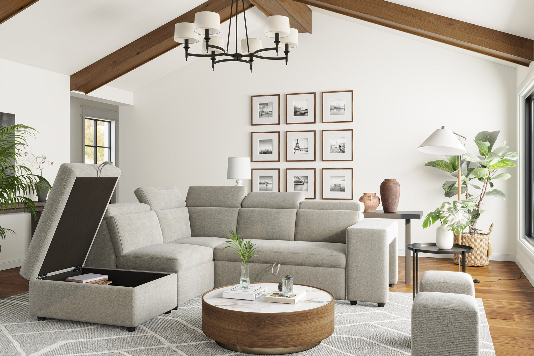 Finn Fabric Sectional Lounge Bed