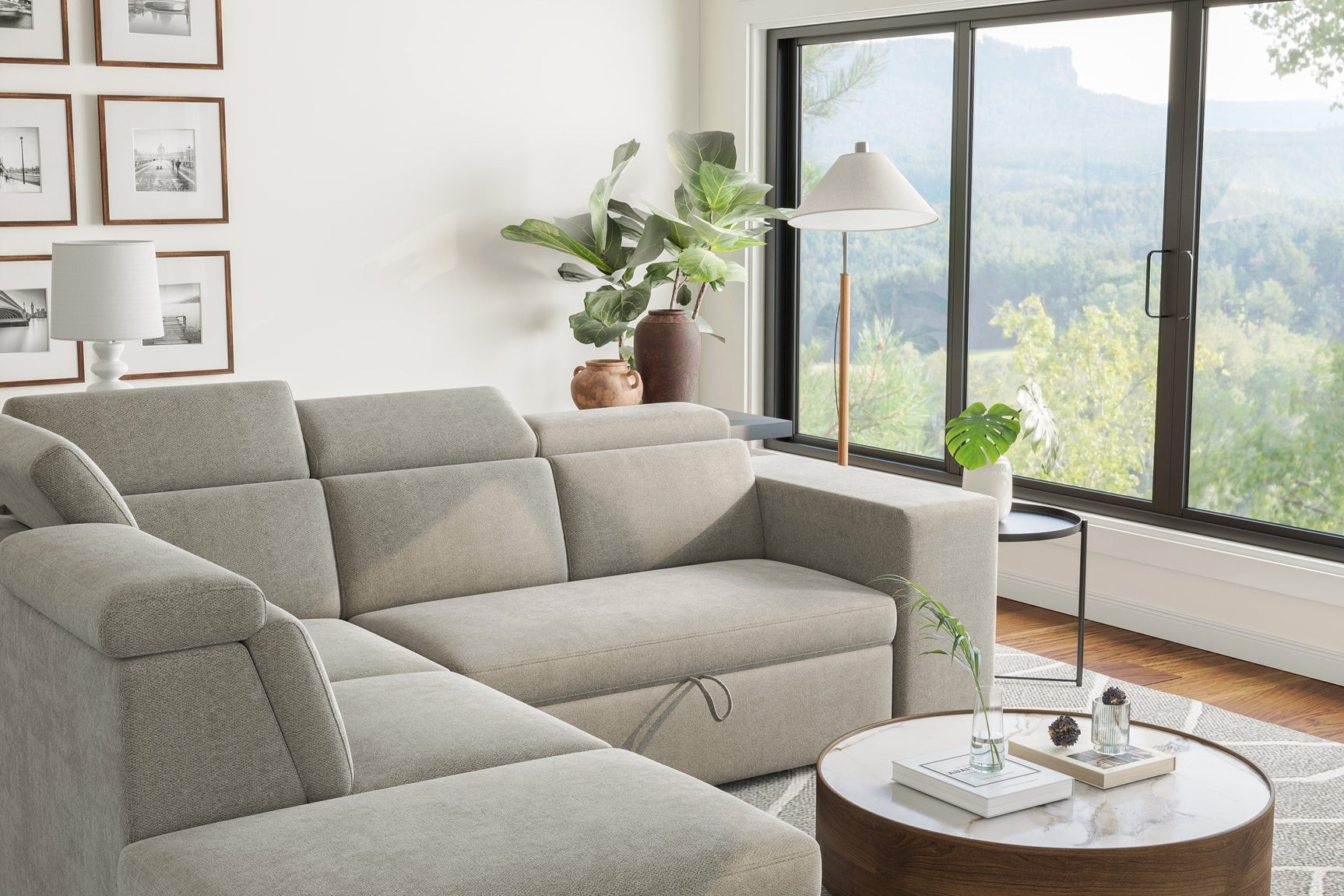 Finn Fabric Sectional Lounge Bed