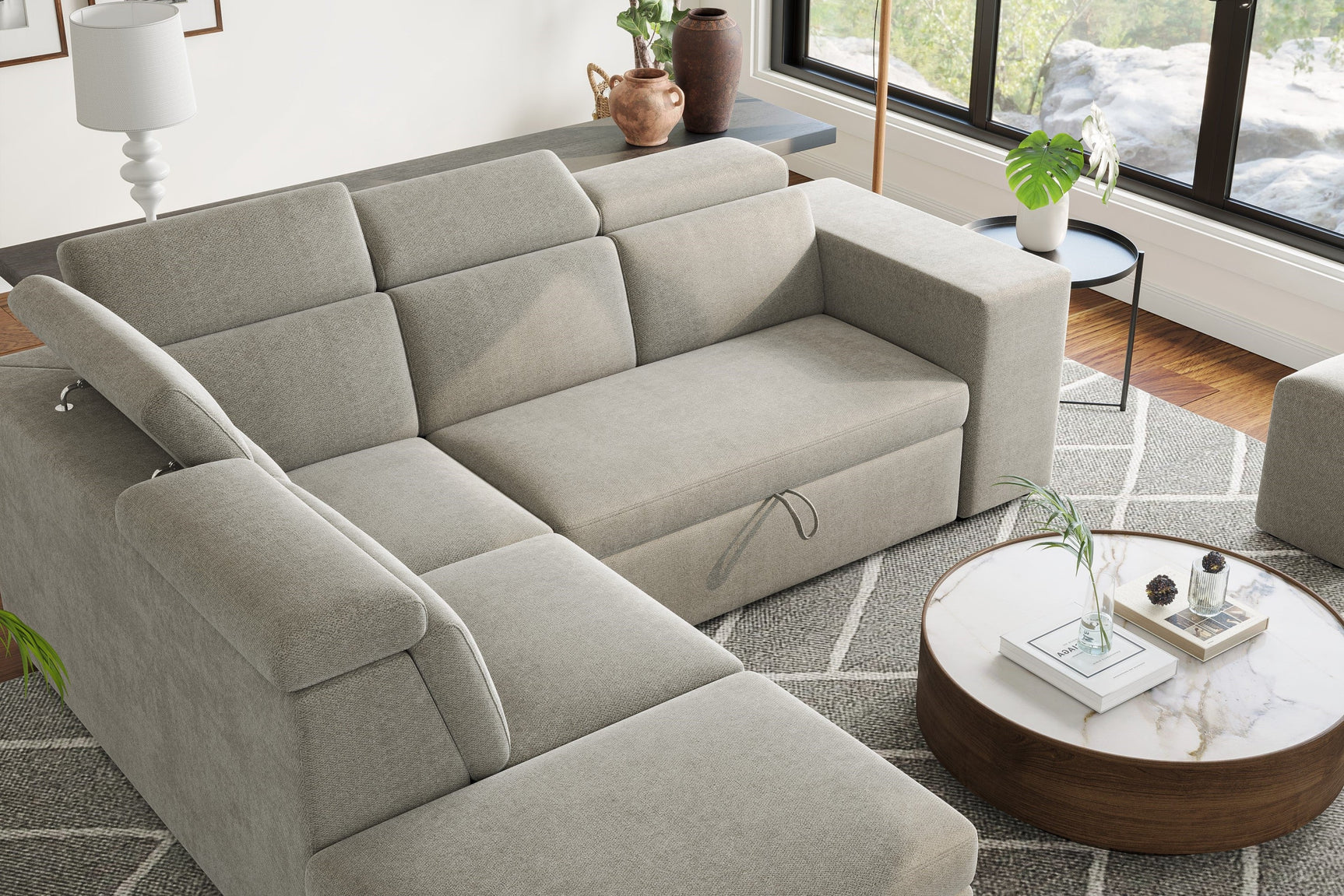 Finn Fabric Sectional Lounge Bed