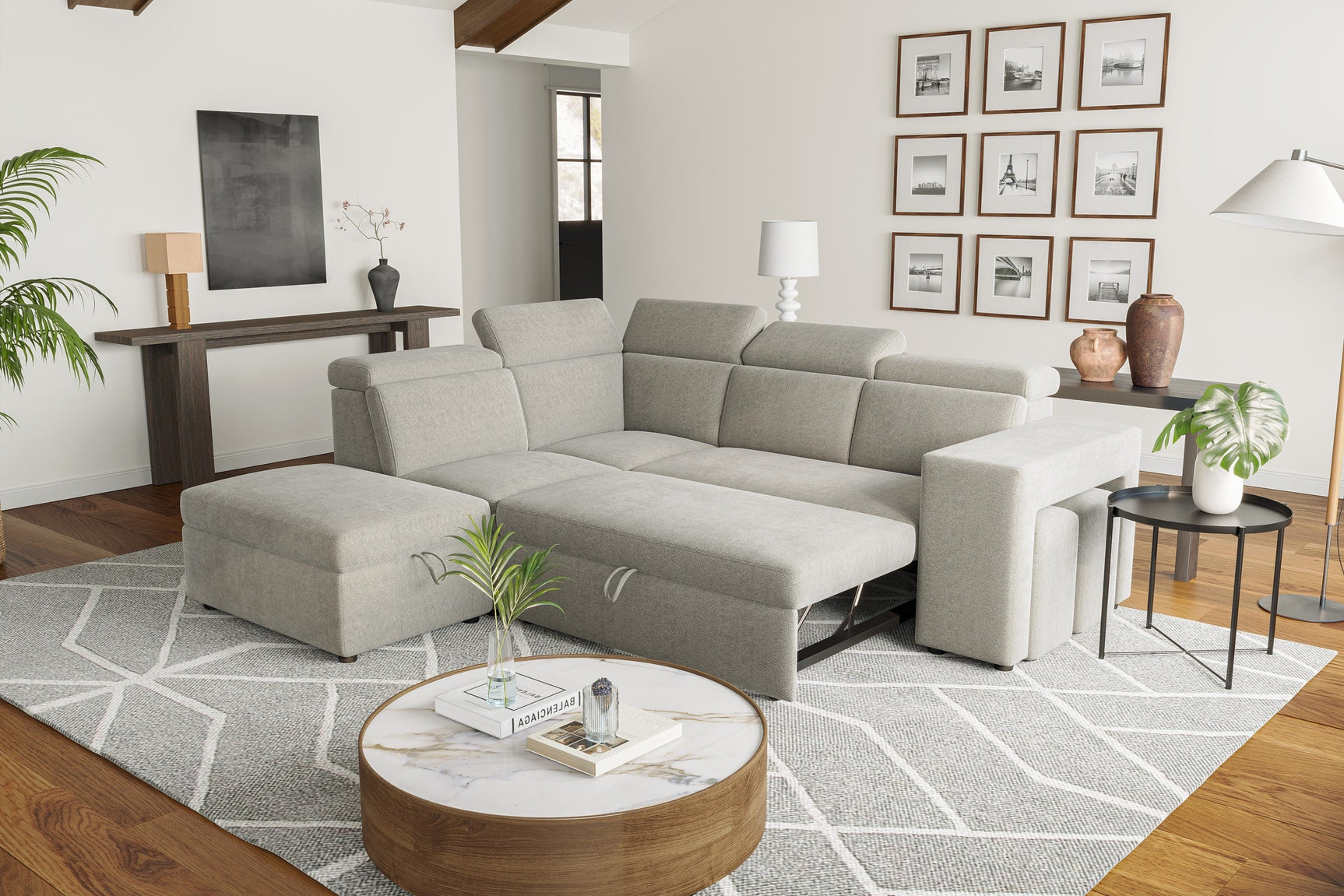 Finn Fabric Sectional Lounge Bed