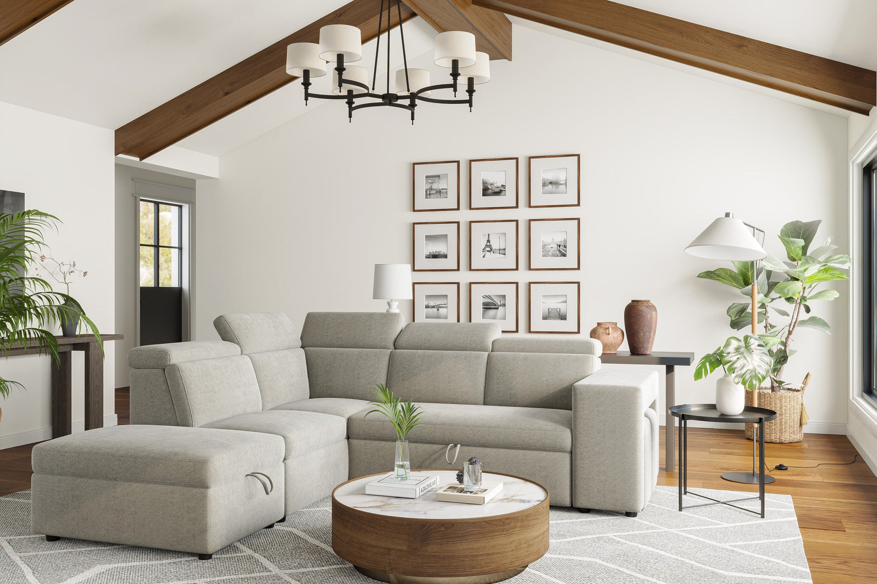 Finn Fabric Sectional Lounge Bed