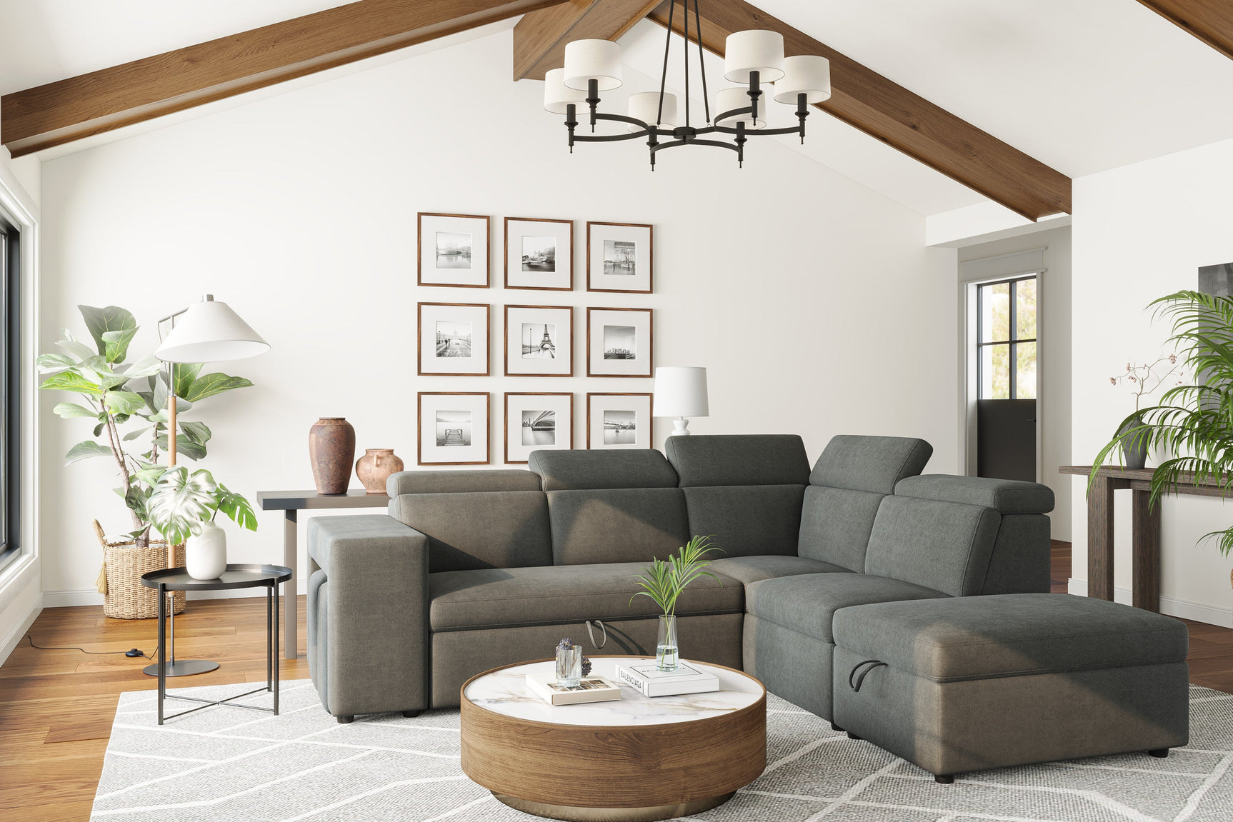 Finn Fabric Sectional Lounge Bed