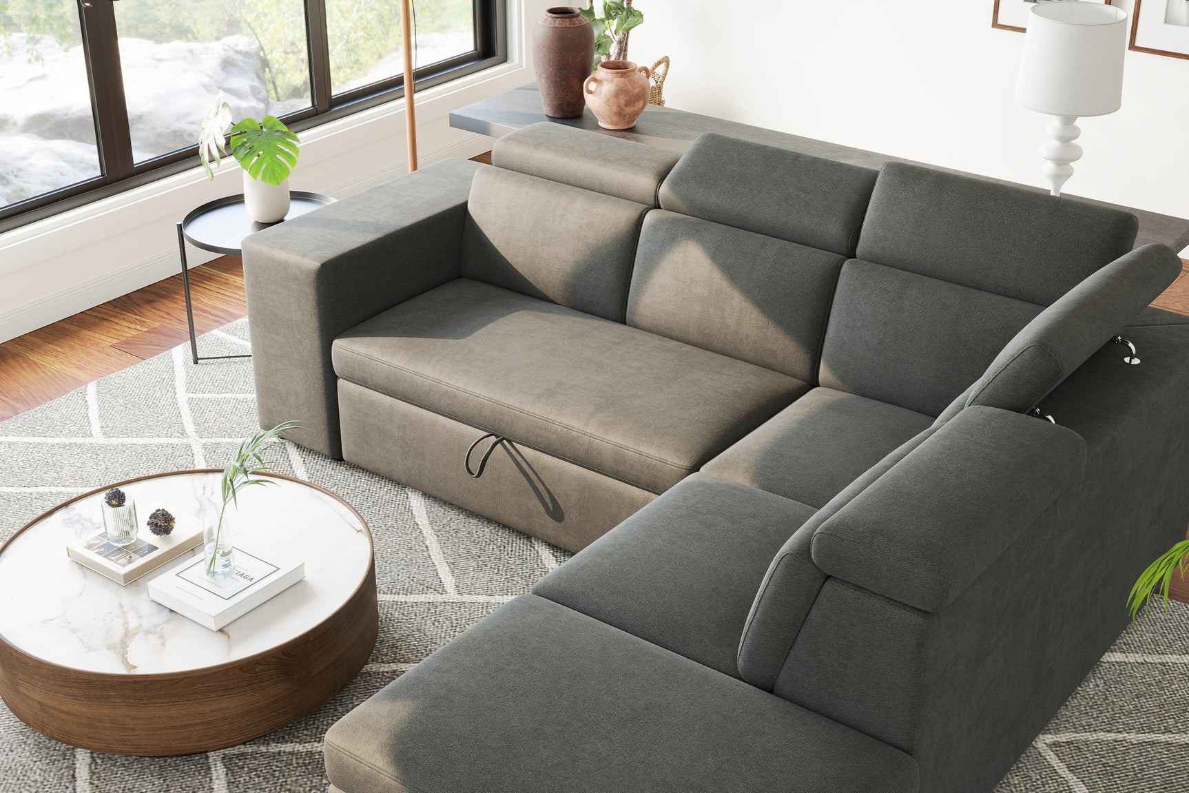 Finn Fabric Sectional Lounge Bed